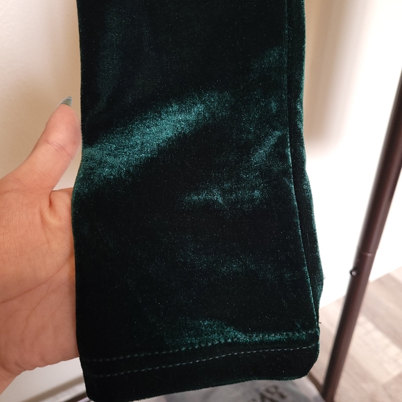NWT Killstar Hematite Emerald Green Velvet Leggings Women's Medium Small - Picture 5 of 11